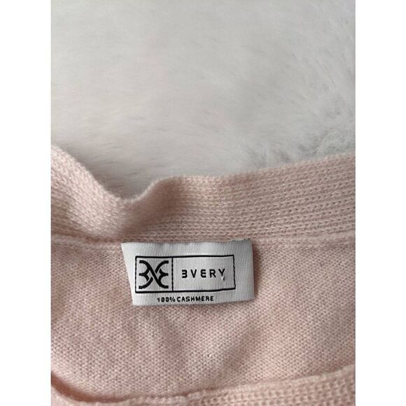 3very Cashmere Pink Gray Colorblock Boat Neck Sweater With Side Slits Women's si - Picture 5 of 9